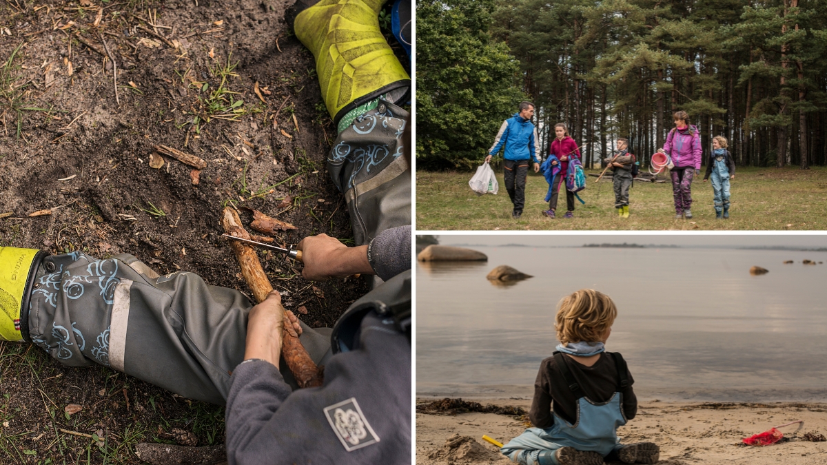 ARK56 Outdoor leder i Blekinge - En familj njuter av friluftsliv tillsammans