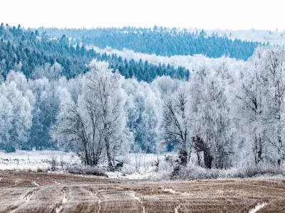 Ryssberget om vintern, Sölvesborg i Blekinge