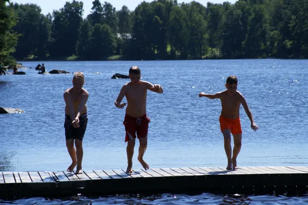 Children on the jetty