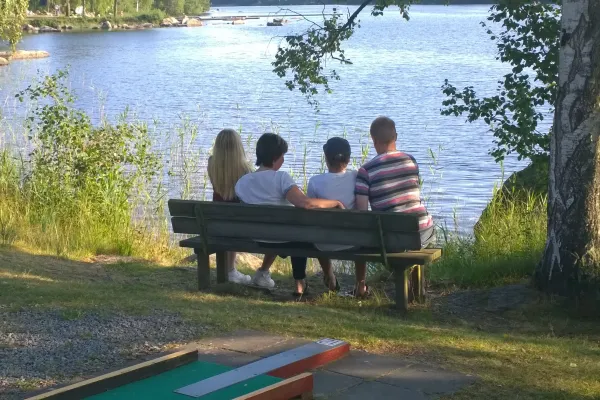 Family on a bench