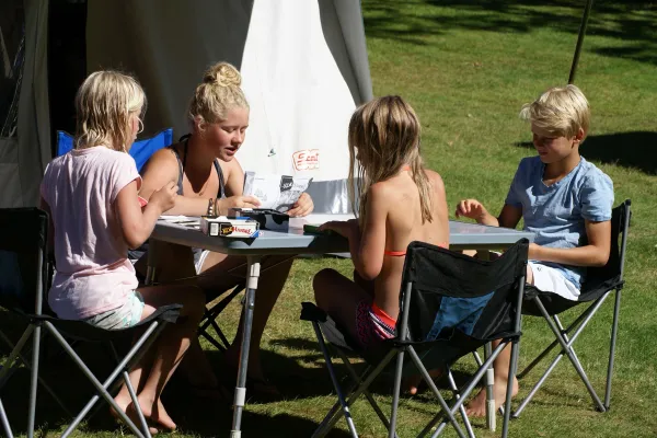 Children at the campsite