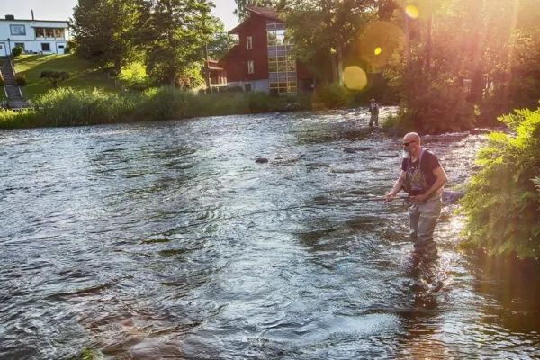 Anglers in the river