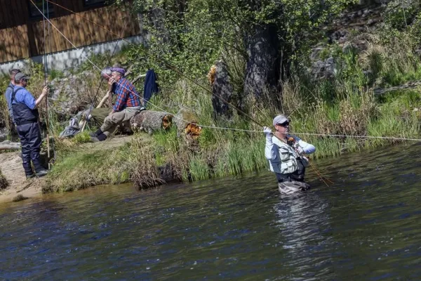 Anglers in the river