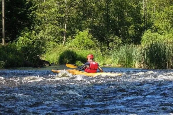 Kayaking in the river