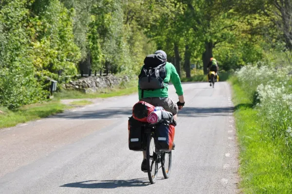 Two cyclists