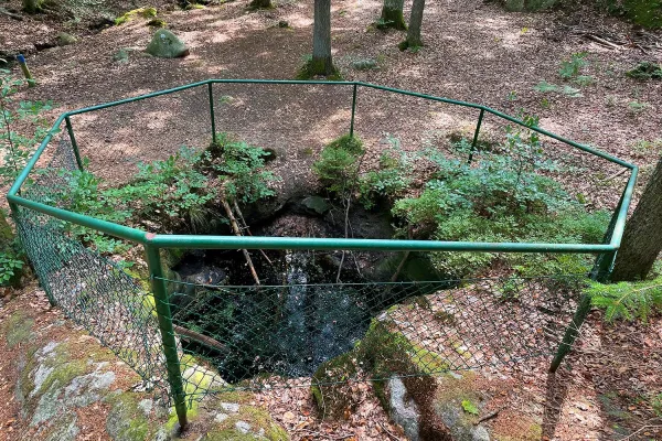 Hiking trail by the Giant´s cauldrons in Tararp