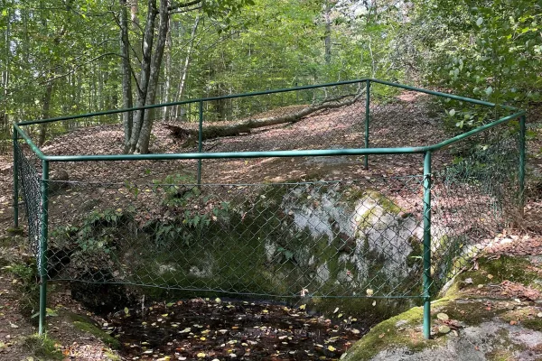 Hiking trail by the Giant´s cauldrons in Tararp