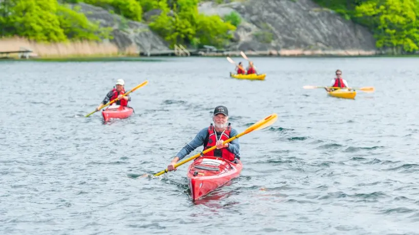 Kajakpaddling i Ronneby skärgård.